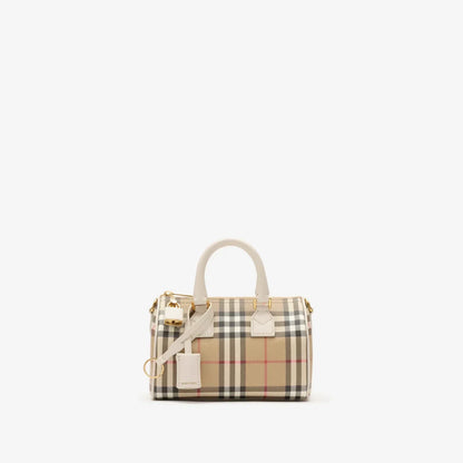 BURBERRY Mini Check Bowling Bag