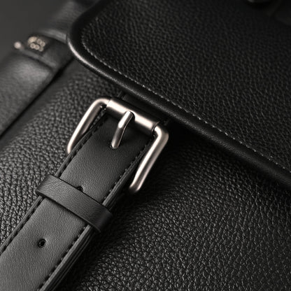 Prada Nylon & Leather Multi-Pocket Backpack – Black