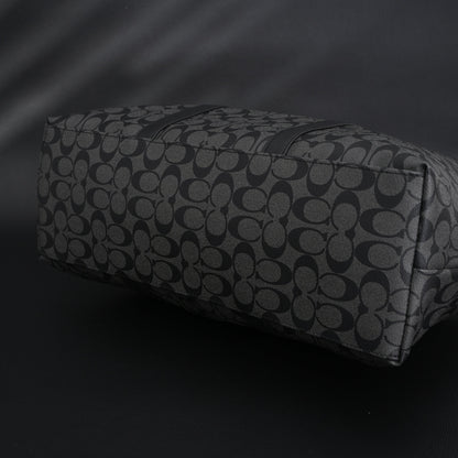 Coach Metropolitan Duffel Bag in Signature Black Canvas