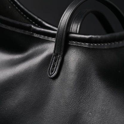 Louis Vuitton Montaigne Black Mahina Leather Shoulder Bag